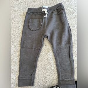 Zara Dark Gray Leggings with Lace Detail on Pocket